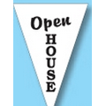 60' Stock Pre-Printed Message Pennant String -Open House